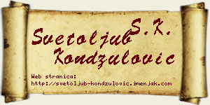 Svetoljub Kondžulović vizit kartica